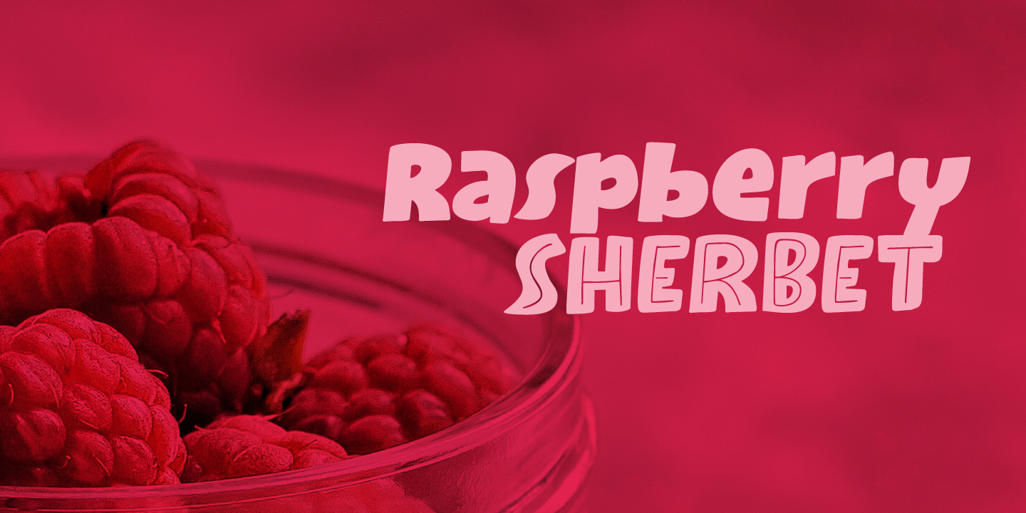 Пример шрифта Raspberry Sherbet #6